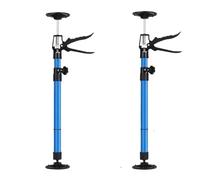 2 Pcs Labor-Saving Telescopic Steel Support Rod Cabinet Jacks Wall Pole Construction Tool Non-Slip Hand Lifting Jack for Supports(Blue,S)