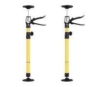 2 Pcs Labor-Saving Telescopic Steel Support Rod Cabinet Jacks Wall Pole Construction Tool Non-Slip Hand Lifting Jack for Supports(Yellow,S)