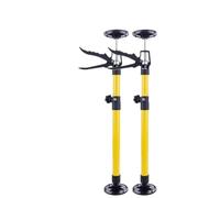2 Pcs Labor-Saving Telescopic Steel Support Rod Cabinet Jacks Wall Pole Construction Tool Non-Slip Hand Lifting Jack for Plasterboard Drywall(Yellow)
