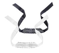 2 Pcs Lace Eye Mask for Woemen, Sexy Hollow Lace Blindfold for Adult Play White & Black, See-Through Masquerade Mask with Tie Straps for Halloween Cosplay Party
