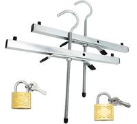 2 Pcs Ladder Clamps,43 * 39.5 * 22cm Heavy Duty Ladder Roof Rack Clamp Clamps Lock,2 Pack Locks Lockable Safe Ladders Universal Roof Rack Clamp Locks with 2 Free Padlocks Included for Roof Rack