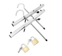 2 Pcs Ladder Clamps for Roof Rack - Heavy Duty Lockable Roof Rack Clamp with 2 Free Padlocks - Universal Ladder Roof Rack Lock, Safe and Secure - Perfect for UK Homeowners and Builders