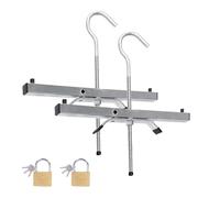 2 Pcs Ladder Roof Rack Clamps, 43 * 39.5 * 22cm Roof Rack Clamp Lock, Universal Ladder Car Or Van Roof Rack Ladder Clamps Ladder Accessory, with 2 Padlocks