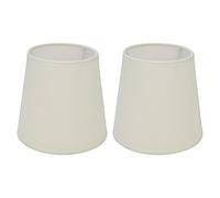 2 Pcs Lampshade European-Style Cylindrical Cloth Campshade E14 Chandelier Table Lamp Floor Lamp Indoor Bedroom Living Room Office Children's Room(White)