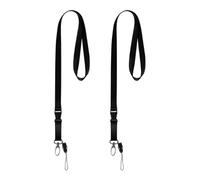 2 Pcs Lanyards for Neck,Lanyard Neck Strap,Black Polyester Detachable Quick Release Lanyard Trap Key Badge Lanyards for Cell Mobile Phone Keys ID Card Badge Holder Office School Supplies