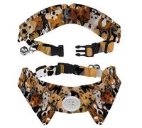2 PCS Lapel Design Pet Bow Tie Adjustable Dog Collar with Bowtie Dog