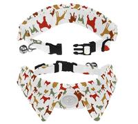 2 PCS Lapel Design Pet Bow Tie Adjustable Dog Collar with Bowtie Dog