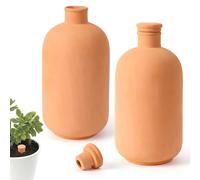 2 Pcs Large 10x5in Ollas Terracotta Self Watering Planter Insert 1.8L Terra Cotta Clay Spikes Automatic Plant Devices for Outdoor & Indoor Plants Self-irrigate