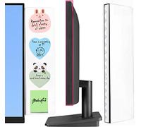 2 Pcs Large Computer Monitor Memo Board for No Edge Monitors,13.6 X 3.6 Inch Monitor Sticky Note Holder Computer Monitor Message Board for Frameless Monitors