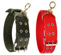 2 Pcs Large Dog Collars, 20.9-28 in Adjustable Circumference, Heavy Duty Nylon Neck Strap, with Double Buckle and Metal D-Loop, for Large Dogs