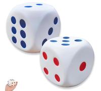 2 PCS Large Foam Dice, Giant 6x6x6cm Squishy Stress Relief Fidget Toys for All Ages, Perfect for Games, Learning, and Relaxation, Large Dice, Fidget Toy