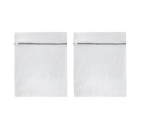 2 PCS Large Honeycomb Mesh Laundry Bags, Reusable Laundry Fine Net Zippered Washing Delicates Wash Mesh Bag For T-shirt Delicates Blouse Hosiery Underwear Lingerie Socks And Baby Clothes (White)