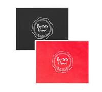 2 PCS Large Ink Pads for Stamping, 10.2×12.6cm Washable Craft Ink Stamp Pads, Black Ink Pads for Stamping Card Making Craft Ink Pads for Rubber Stamps, DIY Baby Footprint Handprint (Black, Red)