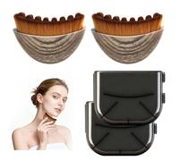 2 PCS Large Lymphatic Drainage Brush, Lymphatic Contour Face Brush Drainage Massager for Face Chin & Jawline Sculpting, Ergonomic Design to Fit The Skin Precisely, Reduces Puffiness & Relieve Fatigue