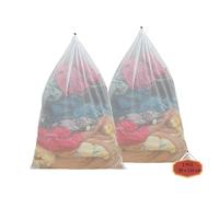 2 PCS Large Mesh Laundry Bags 90 x 110 cm with Drawstring, Reusable Laundry Bags for Washing Machine Washing Bags for Laundry Delicates Wash Bags for Sweater, Coat, Lingerie