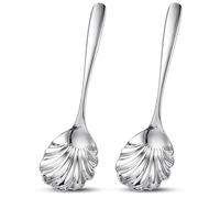 2 Pcs Large Serving Spoon 9" Big Buffet Spoons Serving Spoon Set Stainless Steel Catering Servings Utensils Exquisite Servings Utensils for Buffet Dinner Banquet Party Kitche (Dishwasher Safe)