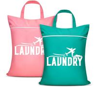 2 Pcs Large Travel Laundry Bag Waterproof with handle Washable Dirty Clothes Bag for Traveling Wet Dry Bag Bathing Suit Workout Bag for Gym Clothes Laundry Wet Clothes Swimming Pool College Dorm