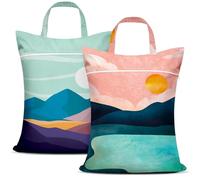 2 Pcs Large Travel Laundry Bag Waterproof with handle Washable Dirty Clothes Bag for Traveling Wet Dry Bag Bathing Suit Workout Bag for Gym Clothes Laundry Wet Clothes Swimming Pool College Dorm
