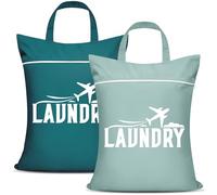 2 Pcs Large Travel Laundry Bags - Waterproof with Handle, Washable Dirty Clothes Bags for Travel, Wet & Dry Bag, Bathing Suit & Gym Clothes Laundry, Swimming Pool & College Dorm