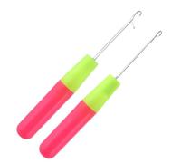 2 Pcs Latch Hook Needle Crochet Serging Crochet Hook Latch Hooks Tool for Braids Repair Tool Multi-Purpose Knitting Needle for Hair Extension Micro Braids