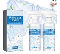 2 Pcs Laundry Stain Remover Spray, Professional Clothing Stain Remover for Grease, Oil and Food, Portable Fabric Spot Cleaner for Clothes, Shoes and Upholstery, No-Rinse Formula, 60ml