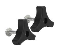 2 Pcs Lawn Mower Handle PartsUniversal Lawnmowers Handle Wing Nut And Bolt,Lawn Mower Handle Bolts - Durable Metal & Plastic Triangle Knob Handle Nut Screw Bolt for Lawn Mower Parts Machine