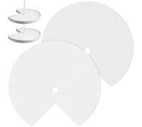 2 Pcs Lazy Susan Shelf Liner 31 Inch EVA Circle Kitchen Liners Non-Adhesive Cabinet Liner Non Slip Non Skid Fridge Mats Drawer Refrigerator Pantry Sink Cupboard Storage, White