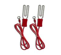 2 Pcs Lead Electric Fence Connector, M8 Heavy Duty Electric Fence Ground Connector with Stainless Steel Hook for Electric Fence Energiser