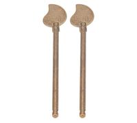 2 PCS Leaf Shape Locking Pin, Chinese Latch Bolt,Retro Brass Key Latches Locking Arm Deadbolt,Cabinet Key Latch Barrels Bolt Locking Pin Decoration for Drawer Door Wardrobe Shoe Cabinet,11cm/4.3in