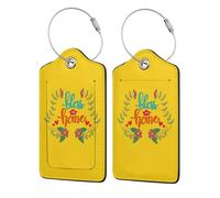 2 PCS Leather Luggage Tags for Suitcases - Bless This Home Suitcase Tags Luggage Identifiers for Suitcases, ID Labels Name Travel Bag for Luggage Accessories with Steel Loop