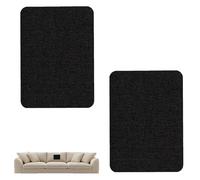 2 PCS Leather Patches for Sofas,Adhesive Patches,Black Fabric Canvas Linen Tape Kit,Suitable for Boat Cover Patio Bags Car Seats Sofas Furniture Cover(Black)