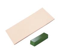 2 Pcs Leather Strop and Polishing Compound Kit, Knife Sharpening Strop Premium Honing for Kitchen Knives Wood Carving Tools Razors Hunting Blades with Double Sided Stropping Surface