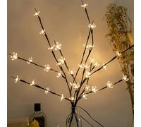 2 PCS LED Lighted Twig Branches 40 LED Beads Warm White Colored Battery Operated Decorative Branch Lights for Vase Bedroom Restaurant Coffee Bar Library Party Photo Background 70CM