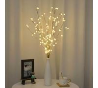 2 PCS LED Lighted Twig Branches 40 LED Beads Warm White Colored Battery Operated Decorative Branch Lights for Vase Bedroom Restaurant Coffee Bar Library Party Photo Background 70CM
