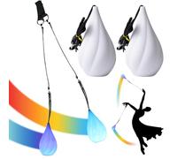 2 PCS LED Poi Balls, LED POI Spinning Balls with 9 luminous functions, Luminous Poi Juggling Balls, Updated Version Led POI Balls for Beginners Kids and Adult, Play Dancing, Camping, Light Show, Rave