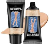 2 Pcs Leg Makeup Waterproof No Transfer, Full Coverage Body Concealer, Long Lasting Leg and Body Scar Tattoo Cover Up, Even Skin Tone, Smooth Finish, Lightweight Foundation (02# Natural Color)
