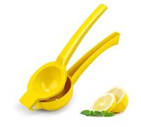 2 Pcs Lemon Squeezer - Lemon Juicer - Metal Manual Hand Juicer Tool, Lemon & Lime Squeezer,Kitchen Tools for citrus juicer & Dishwasher Safe (Bright Yellow 1 pcs)