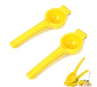 2 PCS Lemon Squeezers Manual Lemon Juicer Easy To Clean Juicer Squeezer Lemon Juicer Squeezer Squeezer Manual Citruskitchen Metal Lemon Squeezer Lemon Juicer Squeezer Easy To Use(Yellow)