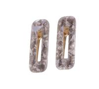 2 Pcs Leopard Hair Clip Square Barrette for Women, Plastic | Comfortable to Hold, Holds Hair Neatly, Beautiful Elegant Style, Suitable for Bangs and Daily Use