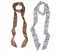 2 PCS Leopard Print Tie, Funky Skinny Ties for Men | Animal Print Design, Versatile Styling Option, Formal And Casual Wear, Party Accessories, Gift For Fashion Enthusiasts