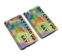 2 Pcs LGBTQ + Pride Lifetime Member Card Skins | Holographic Privacy Sticker | Waterproof, Anti-Glare & Durable LGBTQ+ Card Covers