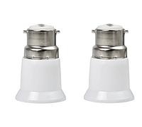 2 Pcs Light Bulb Lamp Holder Socket Converter Bayonet Socket Adapter,B22 to E27 Socket Converter, Bayonet to Screw Edison, BC to ES Lamp Base Adapter for LED Bulbs and Incandescent Bulbs and CFL Bulbs