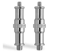 2 Pcs Light Stand Adapter, Spigot Stud 1/4" to 3/8" Metal Male Convertor Threaded Screw Adapter for Studio Light Stand, Camera Tripod Mount, Hotshoe/Coldshoe, Ballhead Frgyee