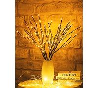2 Pcs Lighted Branches, Branch Lights, Lighted Twigs, Twig Lights, Light Up Branches for Vase, Branches with Lights, Lighted Branches Battery Operated, Lighted Outdoor Branches, Pack of 2, Warmwhite