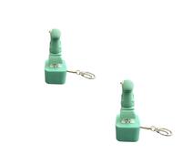 2 PCS Light Up Sound Fidget Keychain, Animal Button Toy with Duck & Lizard Keyring, Quacking Frog Croaking Fidget Toy, LED Clicky Fidget Decompression Toy (Lizard snake chain)