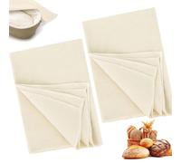 2 PCS Linen Cloth, 150 x 66cm/59 × 26 inch Large Bread Proofing Cloth Professional Fermented Cloths Bread Making Accessories for Sourdough Baguette Ciabatta