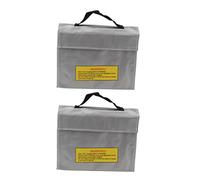 2 Pcs Lithium Battery Safety Bag Fireproof Explosion Proof Flame Retardant for Charge and Storage