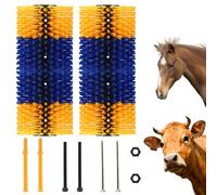 2 Pcs Livestock Scratch Brush, Horse Cattle Scratchers, Full Massage Grooming Brush, Relieve Itching on the Back of Livestock Great Cattle Supplies, for Horses, Cattle, Goats, Sheep, Pigs