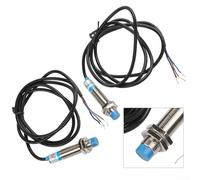 2 pcs LJ12A34ZBY inductive proximity sensors with LED status indicators and 4mm sensing distance for metal detection in robotics and manufacturing