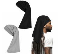 2 Pcs Loc Cap for Dreadlocks, Long Hair Dread Caps Hair Weave Sleeve Bonnet for Men and Women Wide Elastic Hair Cap for Sleep